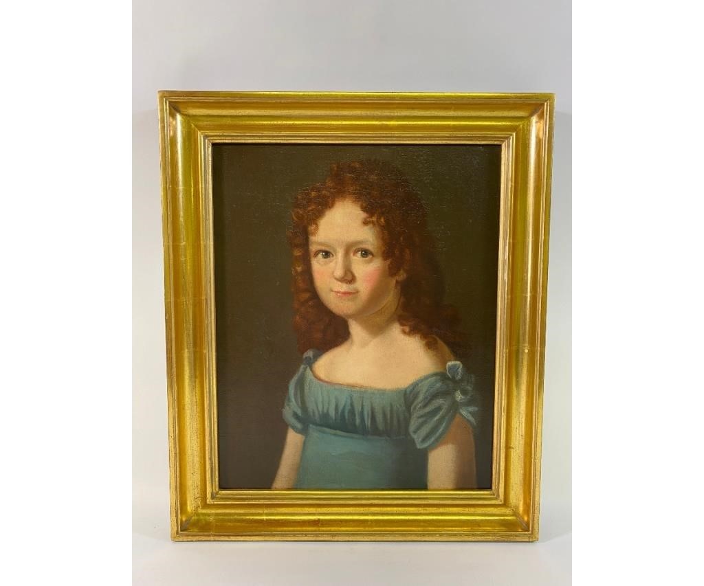 Oil on canvas portrait of a young