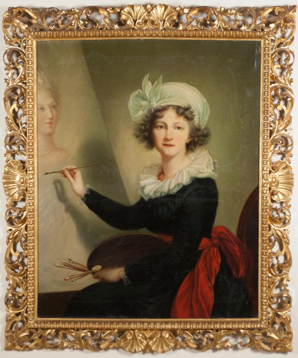 OIL ON CANVAS PORTRAIT OF ELISABETH
