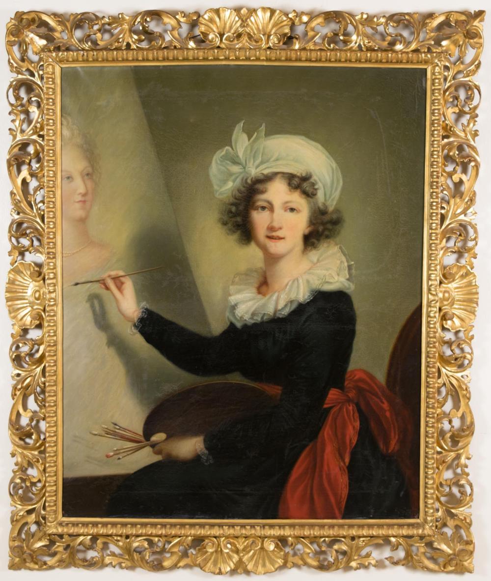 OIL ON CANVAS PORTRAIT OF ELISABETH
