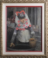 OIL ON CANVAS, PORTRAIT OF A C