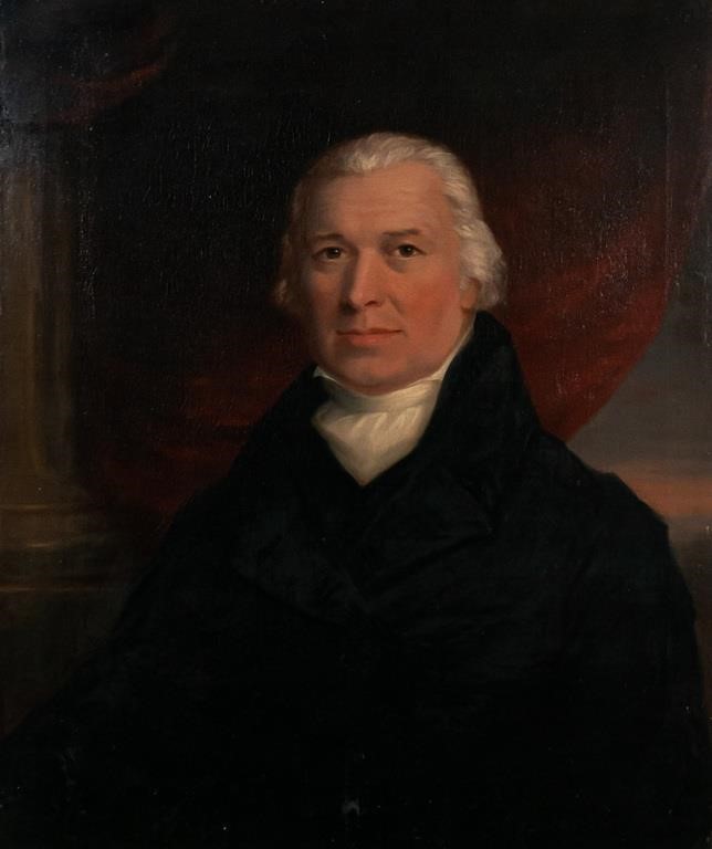 OIL ON CANVAS PORTRAIT OF A