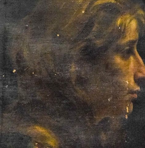 OIL ON CANVAS PORTRAIT OF A WOMAN