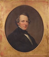 OIL ON CANVAS PORTRAIT OF DR.