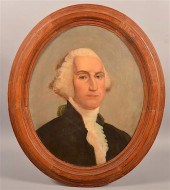 OIL ON CANVAS PORTRAIT OF GEOR