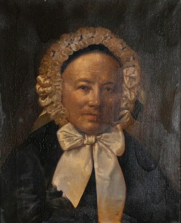 OIL ON CANVAS PORTRAIT OF A