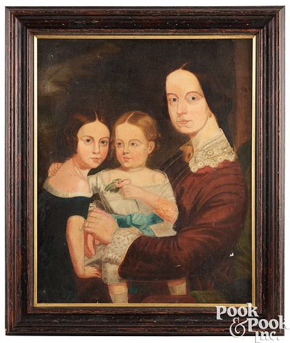 OIL ON CANVAS PORTRAIT OF MOTHER