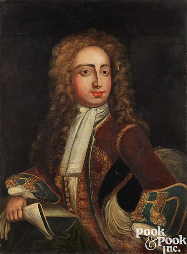 OIL ON CANVAS PORTRAIT OF A
