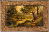 OIL ON CANVAS PRIMITIVE LANDSC