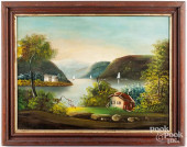OIL ON CANVAS, PRIMITIVE RIVER