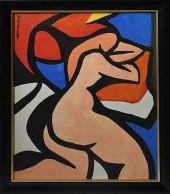 OIL ON CANVAS, RECLINING FEMAL