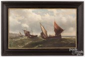 OIL ON CANVAS SEASCAPE, EARLY