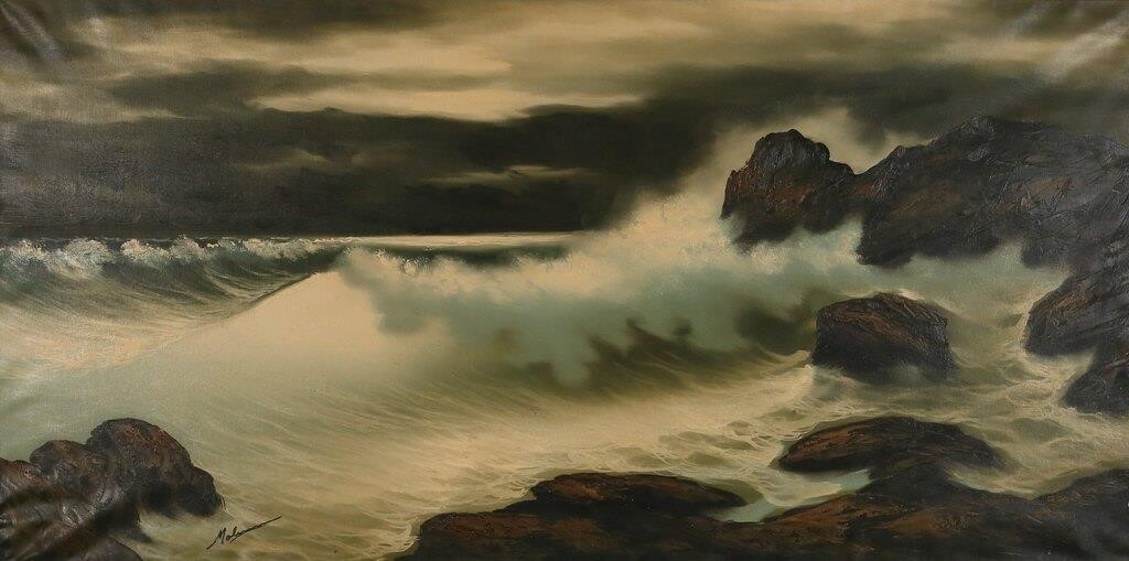 OIL ON CANVAS SEASCAPEOil on