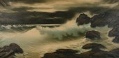 OIL ON CANVAS SEASCAPEOil on c