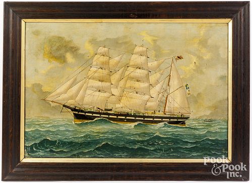 OIL ON CANVAS SEASCAPEOil on canvas