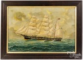 OIL ON CANVAS SEASCAPEOil on c