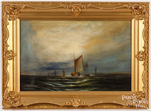 OIL ON CANVAS SEASCAPEOil on canvas