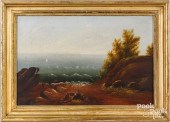 OIL ON CANVAS SHORELINE, 19TH