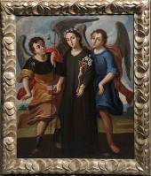 OIL ON CANVAS, ST. ROSALIA OF