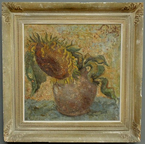 Oil on canvas still life painting