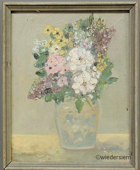 Oil on canvas still life painting