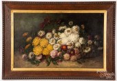 OIL ON CANVAS STILL LIFE WITH