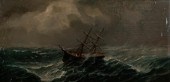 OIL ON CANVAS STORM AT SEAOil
