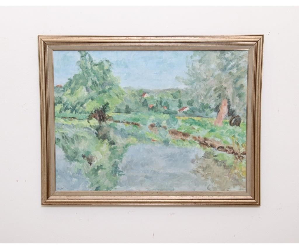 Oil on canvas summer country