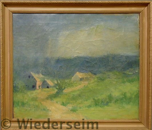 Oil on canvas summer landscape