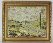OIL ON CANVAS TELEPHONE POLES