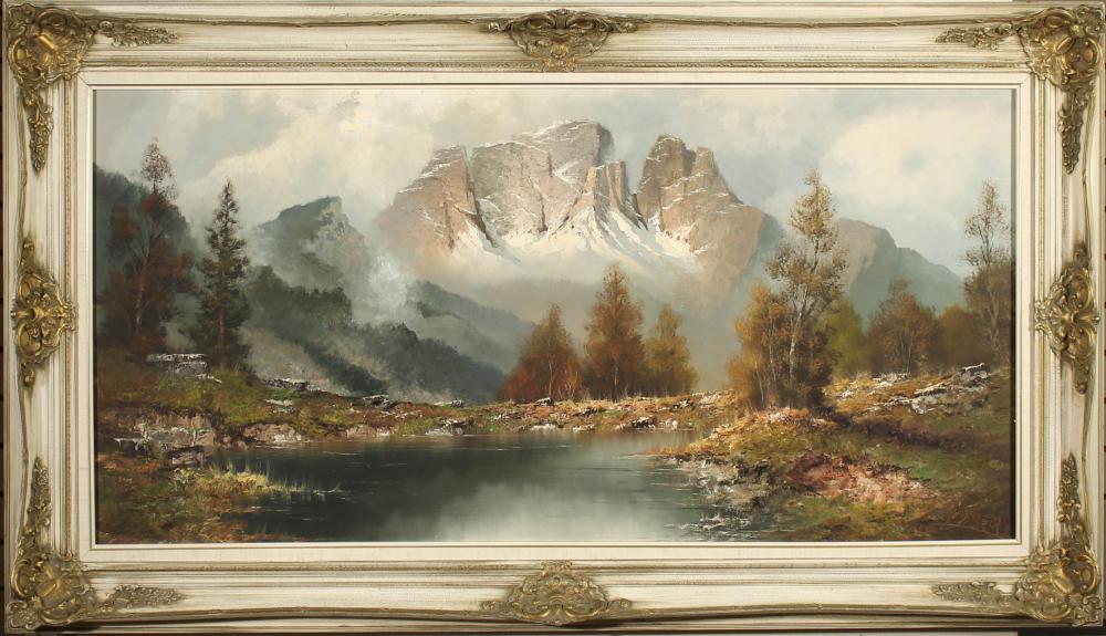 OIL ON CANVAS, THE ALPSOIL ON