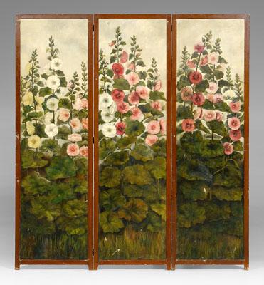 Oil on canvas three-panel room