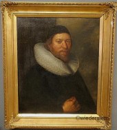 Oil on canvas Tudor style port