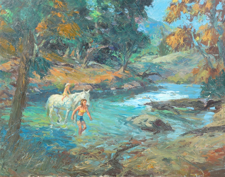 Oil on canvas, unattributed,