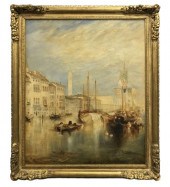 Oil on canvas Venetian canal s