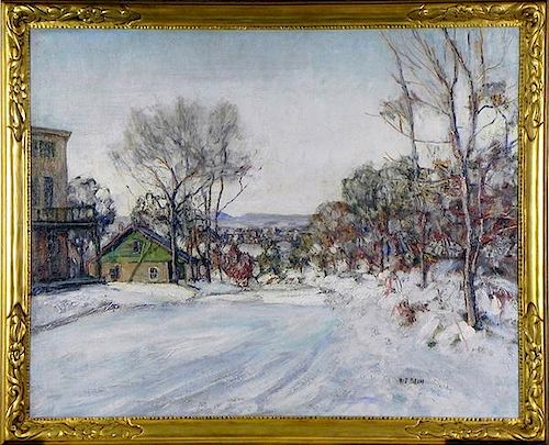 OIL ON CANVAS, WALTER EMERSON