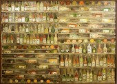 OIL ON CANVAS WINE AND LIQUOR