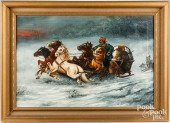 OIL ON CANVAS WINTER LANDSCAPE