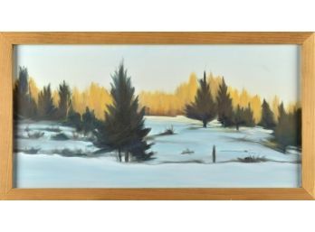 Oil on canvas, winter landscape
