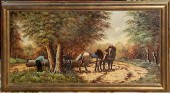 OIL ON CANVASA mid 20th centur
