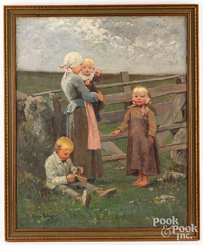 OIL ON CANVASAn early oil on canvas