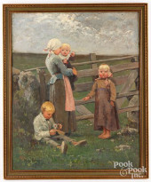 OIL ON CANVAS<br>An early oil