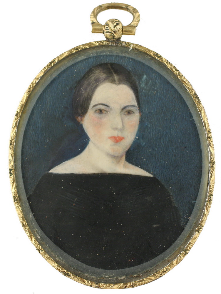 OIL ON IVORY - Miniature Oval