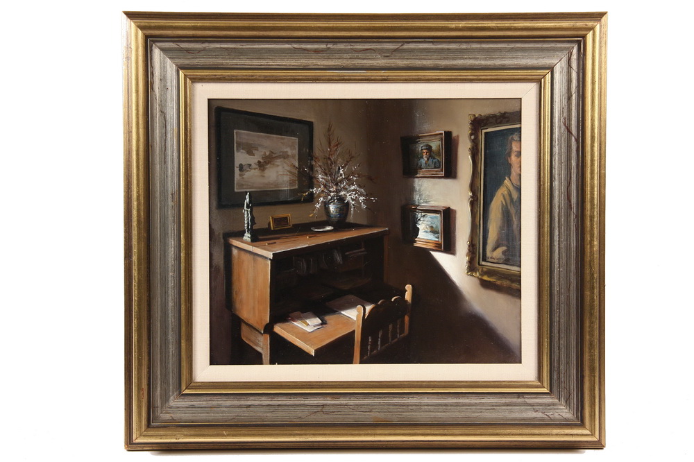 OIL ON MASO - 'Corner of My Studio'