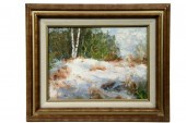 OIL ON MASO - Winter Landscape