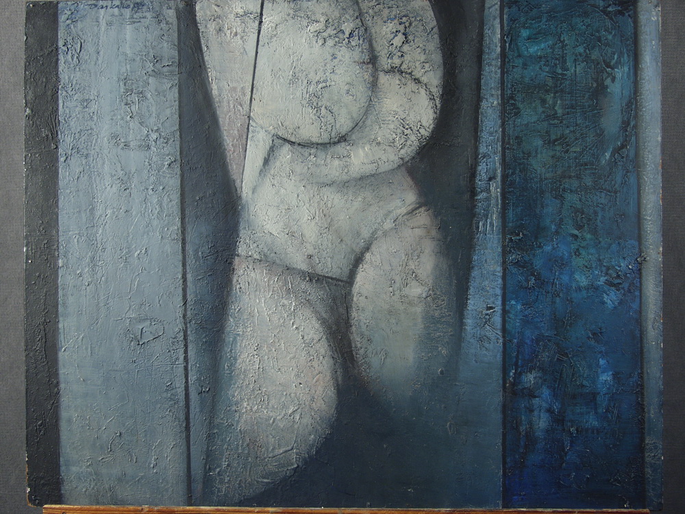 OIL ON MASONITE- Abstract of female