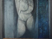 OIL ON MASONITE- Abstract of f