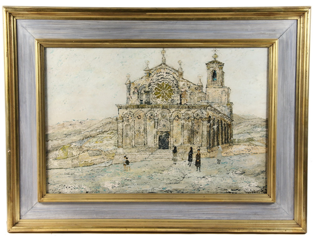 OIL ON MASONITE- 'Cathedral