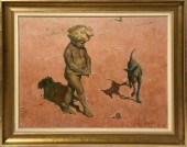 OIL ON MASONITE SIGNED J.N. KI