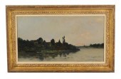 OIL ON PANEL, "FRENCH RIVER VI