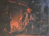 OIL ON PANEL INTERIOR DUTCH SC